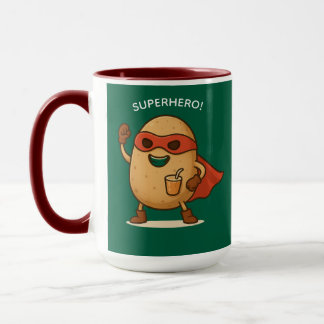 Funny Superhero Potato Cartoon Graphic Combo Mug
