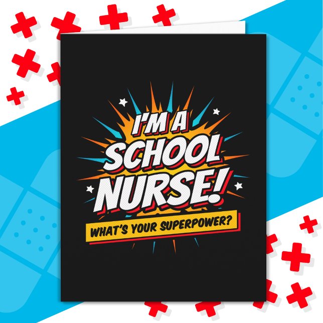 Funny Superpower School Nurse Appreciation Card (Creator Uploaded)