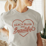 Funny Surfer Mom to Be Summer Beach Bum Punny  T-Shirt<br><div class="desc">Elevate your beach style with our 'Beach Bumps and Beautiful' t-shirt, tailored for expectant moms. Flaunt your radiant bump confidently and comfortably, embracing the summer sun in style. Designed to celebrate your pregnancy journey, this chic tee is a must-have for beach-loving moms-to-be. Make a statement on the shore with this...</div>