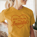 Funny Surfer Mom to Be Summer Beach Bum Punny  T-Shirt<br><div class="desc">Elevate your beach style with our 'Beach Bumps and Beautiful' unisex t-shirt, tailored for expectant moms. Flaunt your radiant bump confidently and comfortably, embracing the summer sun in style. Designed to celebrate your pregnancy journey, this chic tee is a must-have for beach-loving moms-to-be. Make a statement on the shore with...</div>
