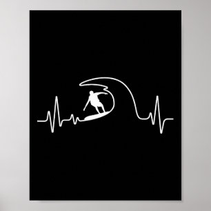 Funny Surfing Art For Men Women Kids Surfing Lover Poster