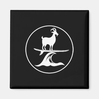 Funny Surfing Goat Cool Kids Farm Animal Goats Gif Magnet