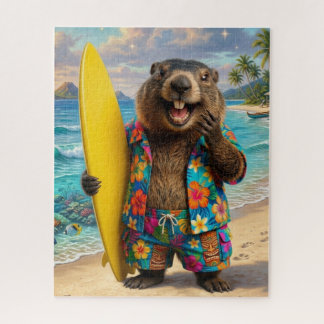 Funny Surfing Marmot Puzzle
