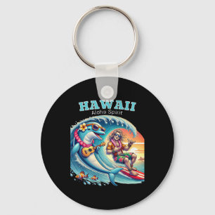 Funny Surfing Shirt - Aloha Spirit Hawaii Keychain