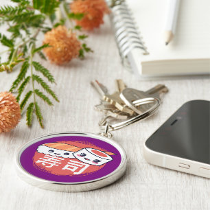 Funny Sushi Cartoon Design Keychain