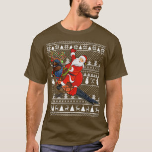 Funny Swallow Bird Lover Santa Riding Swallow Ugly T-Shirt