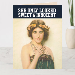 FUNNY SWEET AND INNOCENT BIRTHDAY CARD FOR HER