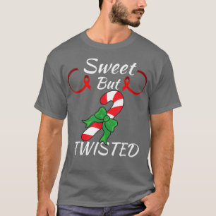 Funny Sweet but Twisted Funny Candy Cane Christmas T-Shirt