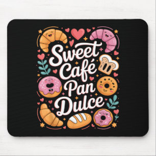 Funny sweet cafe pan dulce bakery characters Funny Mouse Pad