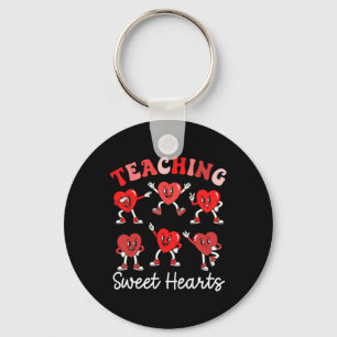 Funny Sweet Hearts Valentines Day For Teacher Kid  Keychain