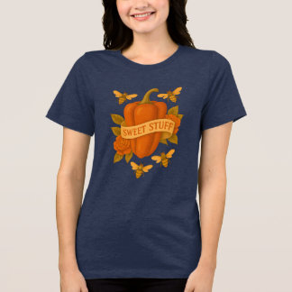 Funny Sweet Pepper – Cute Bee and Flower Foodie Tri-Blend Shirt