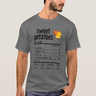 Funny Sweet Potato Nutrition Fact Thanksgiving Fam T-Shirt