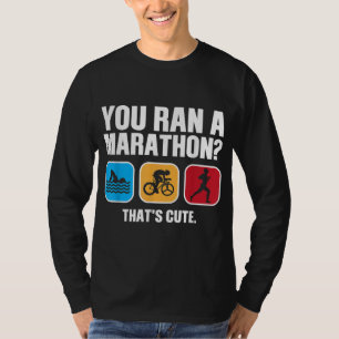 Funny Swim Bike Run Triathlon Design Men Women Tri T-Shirt