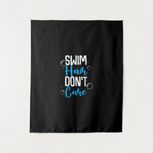 Funny Swim Hair Dont Care Gift  Cute Swimming Men Tapestry