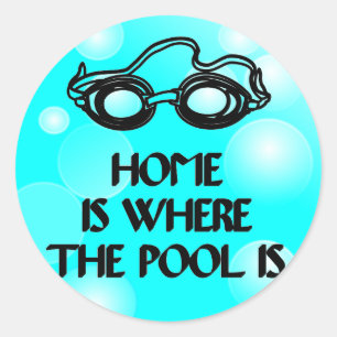 Funny Swim Quote - Round Sticker