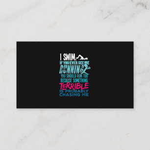 Funny Swimming Gift  A Swimmer Business Card