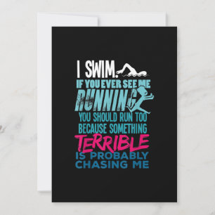 Funny Swimming Gift A Swimmer Holiday Card