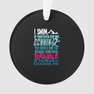 Funny Swimming Gift A Swimmer Ornament