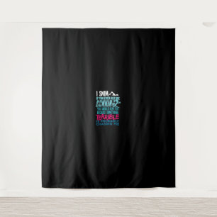 Funny Swimming Gift  A Swimmer Tapestry