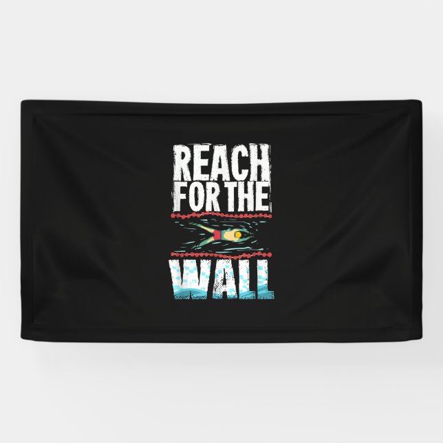 Funny Swimming Gift  A Swimming Athlete Design Banner (Horizontal)