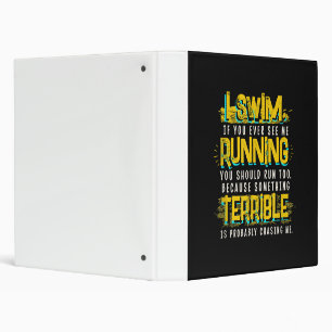 Funny Swimming Gift For Swimmer Binder