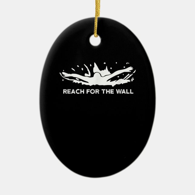 Funny Swimming  Gift  Swimmer Sport Swim Team Ceramic Ornament (Front)