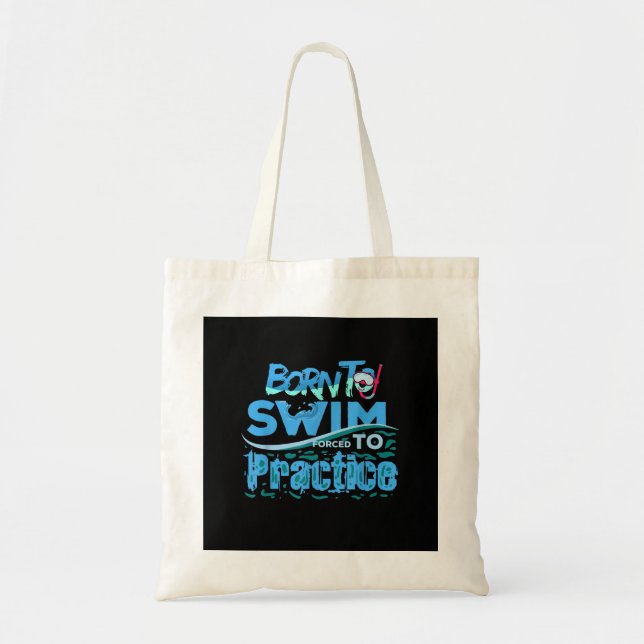 Funny Swimming Gift  Swimming Design Tote Bag (Front)