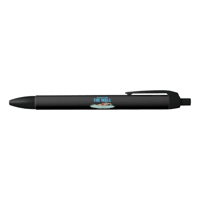 Funny Swimming Quote Black Ink Pen (Top)
