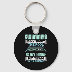 Funny Swimming Quote Keychain