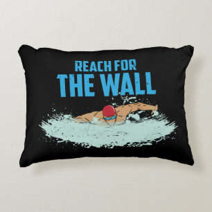 Funny Swimming Quote Swimmer Gift Accent Pillow