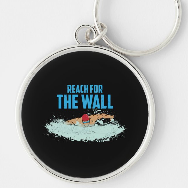 Funny Swimming Quote Swimmer Gift Keychain (Front)