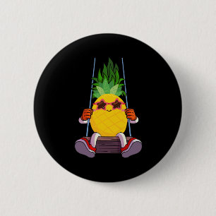 Funny Swinging Pineapple Swinger 2 Inch Round Button