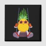 Funny Swinging Pineapple Swinger Magnet<br><div class="desc">If you love swinging pineapples,  you'll love this funny tropical swinger,  He loves to swing</div>