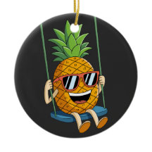 funny swinging pineapple swinger Ornaments