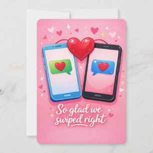 Funny Swiped Right Dating App Valentine Holiday Card