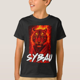 Funny Sybau Ironic Tiger Meme Sigma Brainrot Quote T-Shirt