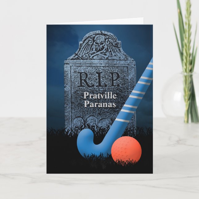 Funny Sympathy Card for Losing Field Hockey Team (Front)