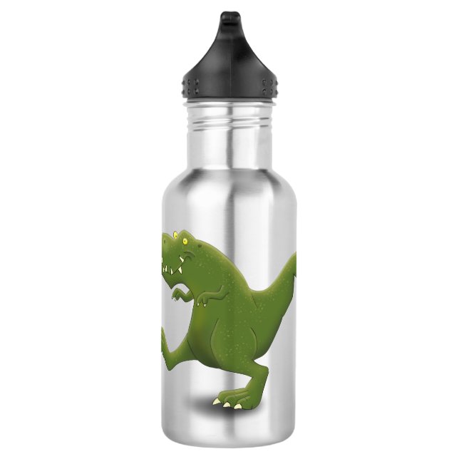 Funny T rex dinosaur cartoon humour 532 Ml Water Bottle (Right)
