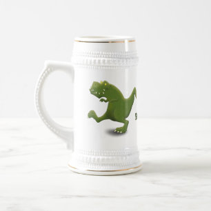 Funny T rex dinosaur cartoon humour Beer Stein