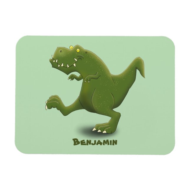 Funny T rex dinosaur cartoon humour Magnet (Horizontal)