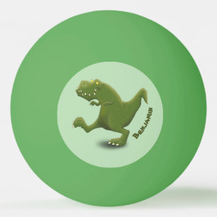 Funny T rex dinosaur cartoon humour Ping Pong Ball