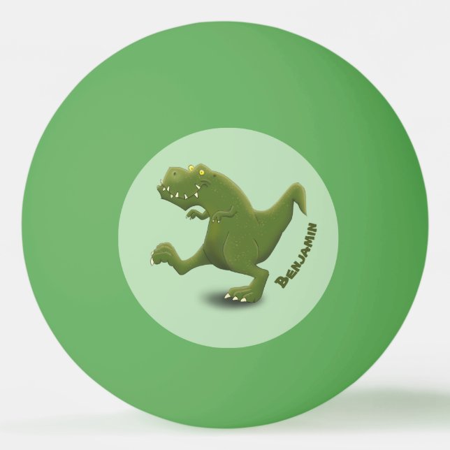 Funny T rex dinosaur cartoon humour Ping Pong Ball (Front)