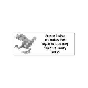 Funny T rex dinosaur cartoon humour  Self-inking Stamp