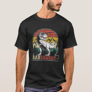 Funny T Rex Dinosaur Dadsaurus Matching Family Men T-Shirt