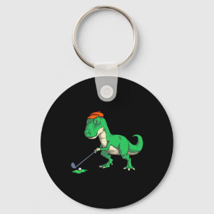 Funny T Rex Dinosaur Golf Gifts Shirts For Men Gol Keychain