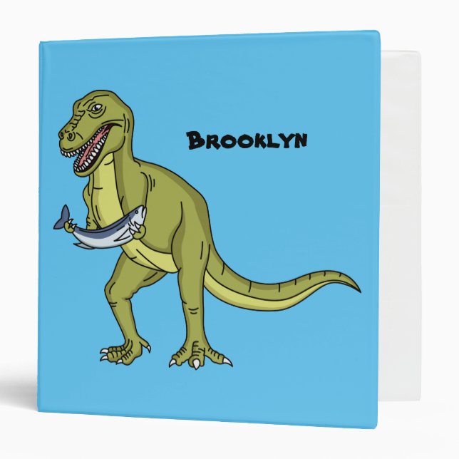 Funny T rex dinosaur illustration Binder (Front/Inside)