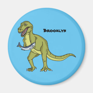 Funny T rex dinosaur illustration Magnet