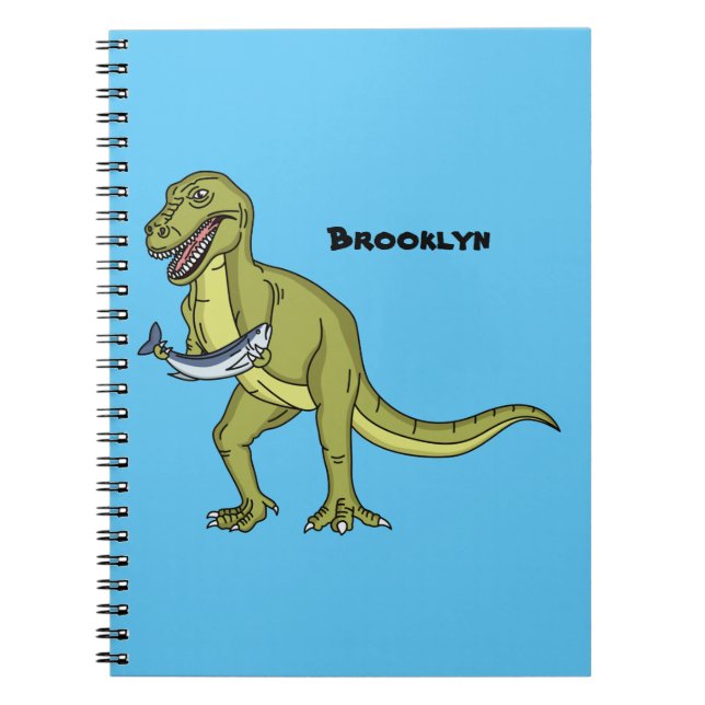Funny T rex dinosaur illustration Notebook (Front)