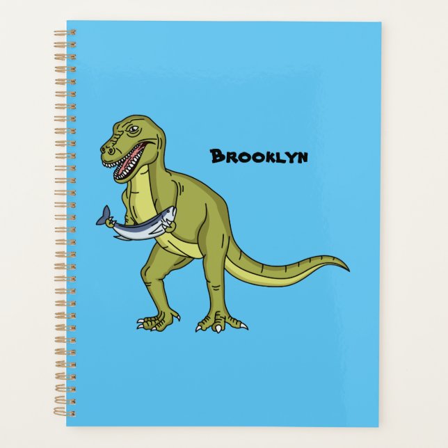 Funny T rex dinosaur illustration  Planner (Front)