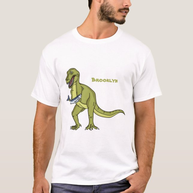 Funny T rex dinosaur illustration  T-Shirt (Front)